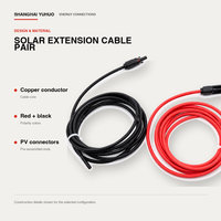 Kabel Ekstensi Surya 4mm² 5m Merah Hitam Sepasang 1500V DC dengan Konektor PV IP67