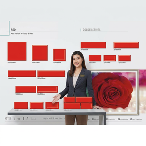Red Golden Series Ceramic Subway Wall Tiles 75x150mm 7.5x15cm 3"x6" 75x300mm 200x200mm 150x150mm Small Size for Export - Product Image 1
