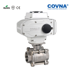 Válvula de Bola Eléctrica de Tres Piezas de Acero Inoxidable 304 COVNA, Válvula de Regulación/Conmutación de Alta Temperatura para Agua y Gas OEM - Product Image 2