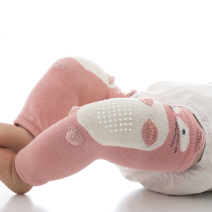 Printemps et automne nouveau bébé sur le genou chaussettes dessin animé renard colle Long Tube ramper genouillères - Product Image 6