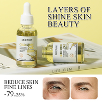 Sérum Visage MOOAYM Hydratant Anti-Âge Éclaircissant Luxe Or 24K 30ml Marque Blanche Hydratation Intense pour Soin de la Peau