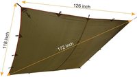 Tente imperméable Woqi, abri, pare-soleil, tapis de pique-nique, auvent extérieur, hamac de randonnée, bâche de pluie pour le camping