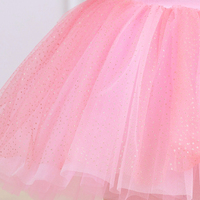 Robe tutu de ballet pour filles, manches courtes bouffantes, nœud en satin, strass, tulle scintillant, costume de danse princesse, justaucorps