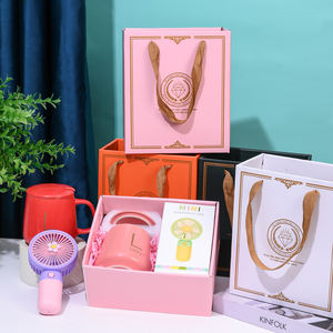 Diskon besar souvenir pernikahan <span class=keywords><strong>Promo</strong></span> hadiah kustom logo perusahaan Mini kipas tangan keramik Mug Hadiah Set untuk tamu hadiah pesta ulang tahun - Product Image 6