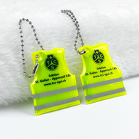 Le nouveau porte-clés réfléchissant à la mode Porte-clés réfléchissant en PVC avec LOGO personnalisé Réflecteur souple Pendentif de sécurité