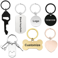 Porte-clés en acier inoxydable avec logo gravé au laser, pendentif, impression couleur UV, matériau vierge, cadeau de vacances, porte-clés en métal gravé