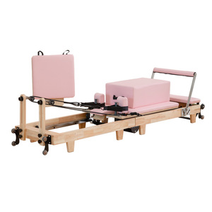 Machine de Pilates pliable en bois d'érable, <span class=keywords><strong>lit</strong></span> d'entraînement Pilates, équipement de gym à domicile, installation rapide, entraînement complet du corps, réglable - Product Image 5