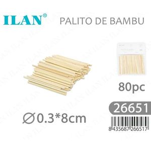 Bastoncini di bambù Ilan 0,3x8 cm 80 pezzi per cucinare e lavorare a mano - Product Image 1