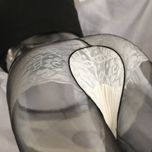 Medias transparentes ultrafinas 0D con entrepierna abierta para mujer, diseño hueco, invisibles, para verano - Product Image 2
