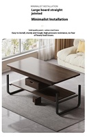 Table d'appoint rectangulaire moderne de petite taille pour salon, table basse, location pour la maison ou l'appartement