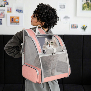 Mochila de Transporte de Luxo Impermeável para Cães e Gatos, Confortável, em Poliéster Oxford com Design Bolha, Ideal para Viajantes ao Ar Livre - Product Image 2