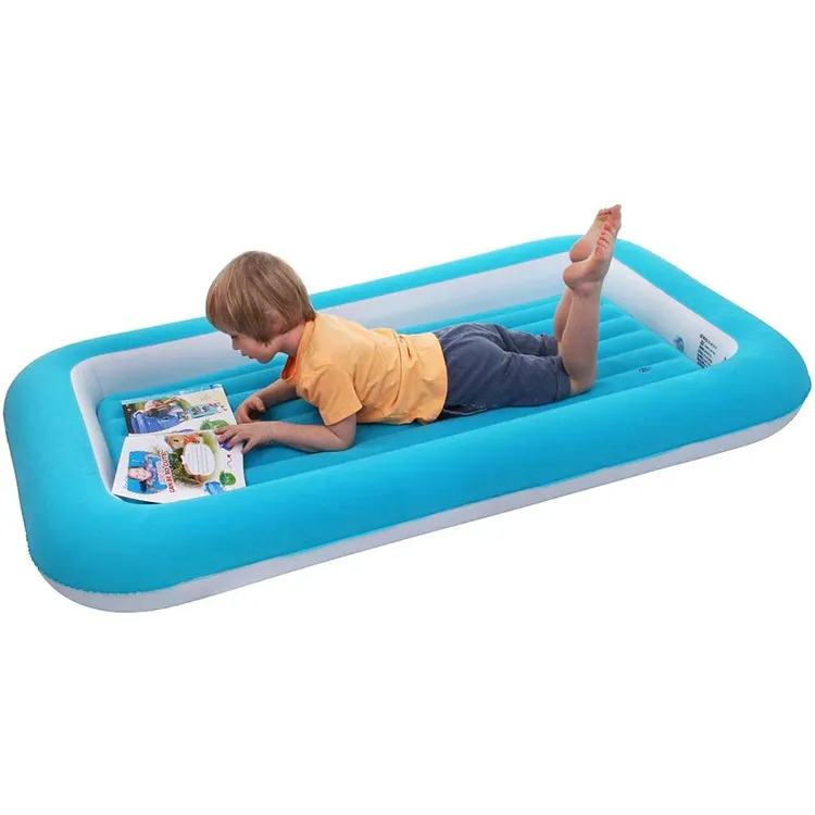 Cheap Price Children Camping Bed Blue Inflatable Kids Air Bed Mattress