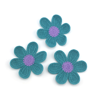 Applique en laine de 12 cm à coudre, crochet coloré, accessoires élégants pour sacs de vêtements