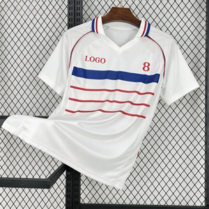 Maillots <span class=keywords><strong>de</strong></span> football rétro <span class=keywords><strong>France</strong></span> 1998, style classique, 100% polyester, avec nom/n° du joueur, prix bas pour <span class=keywords><strong>l</strong></span>'<span class=keywords><strong>équipe</strong></span> nationale - Product Image 1