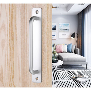 Aluminum Alloy Door Handle Surface Mounted Minimalist Design For Interior <b>Sliding</b> Cabinet Doors Easy Installation - Product Image 1