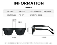 Nouvelles Lunettes de Soleil Tendance Rétro Classiques de Designer, Monture Carrée Complète, Protection UV400, Légères, Logo Personnalisé