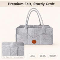 Sac à langer en feutre personnalisé avec logo imprimé en couleur, OEM ODM, pliable, sac fourre-tout pour maman avec motif pour la crèche du bébé, voyage, vente en gros