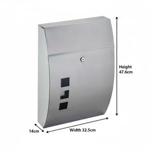 Buzón de Correo Moderno para Exterior, de Acero, Montado en la Pared, con Cerradura y Llave, para Jardín y Apartamento - Product Image 3