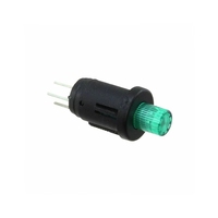 0041.9156.5127 Push Button Switch SPST-NO Off-On Standard Illuminated Panel Mount Front 0041-9156-5127 Round Button Green