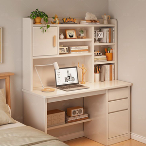 Hiện đại lưu trữ lớn không gian nhà nghiên cứu bàn cho sinh viên kim loại máy tính bàn với kệ sách và ngăn kéo lớn Máy tính để bàn cho bản vẽ - Product Image 5