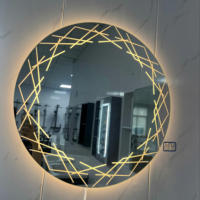 Miroir intelligent haut de gamme, miroir LED, miroir mural intelligent, miroir tactile sensible à la lumière, miroir mural circulaire