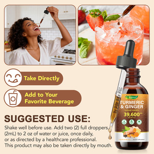 Itawel Vejetaryen Besin Takviyeleri Zerdeçal Zencefil Ekstresi Oral Sıvı Damlalar Canlılık ve Bağışıklık Desteği İçin - Product Image 6