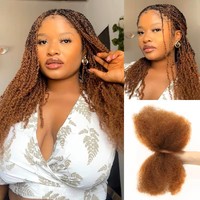 Extensions de Cheveux Humains Naturels 100% en Vrac « Noble Hair » pour Tresses Afro Crépues, Dreadlocks, Réparation de Locs et Vanilles