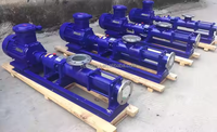 Pompa rongga progresif Horizontal untuk industri makanan kimia minyak dengan komponen Stator Rotor efisiensi tinggi