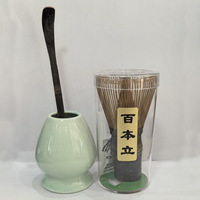 Ensemble de thé matcha classique personnalisé 3-en-1 avec fouet et cuillère en bambou