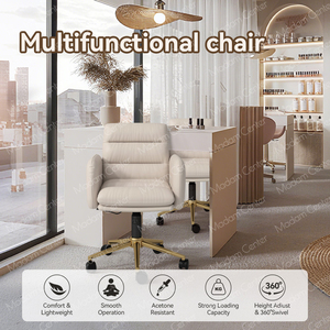 Sillón de Manicura Madamcenter de Tablero de Partículas de Cuero, Asiento Doble para Manicuristas, Ecológico, Duradero, Profesional, Hidráulico, para Salón de Uñas - Product Image 2