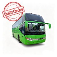 Autocar de tourisme d'occasion Yutong ZK6127, 49 places, grand format, moteur Weichai 336HP, suspension pneumatique, retardateur, caméra de recul, sièges en cuir