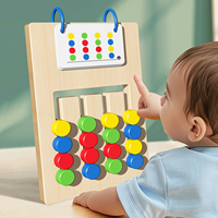 Juegos de laberinto de cuatro colores Montessori, tablero de rompecabezas deslizante a juego con forma de Color, juguetes educativos de aprendizaje para niños y niñas