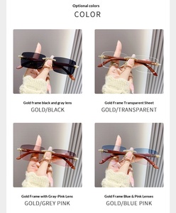 Tendance 2026 : <span class=keywords><strong>Lunettes</strong></span> sans monture les plus vendues, nouvelles <span class=keywords><strong>lunettes</strong></span> de soleil élégantes sans monture ornées de diamants pour hommes et femmes - Product Image 5