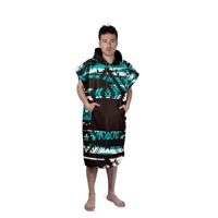 Poncho en coton léger personnalisé Nouveauté à capuche Poche pour serviette de plage pour le surf en plein air populaire jetable compressé