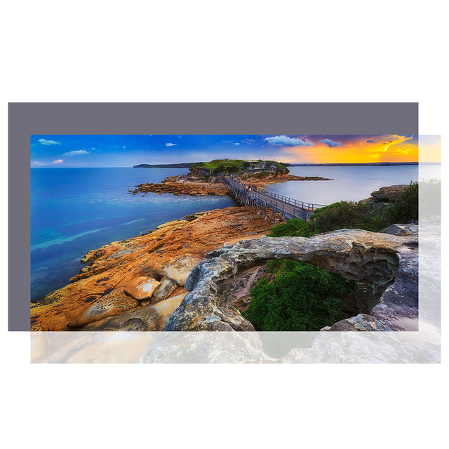 60 100 120 130 Inch 16:9 High Brightness Reflective Fabric Cloth Projector Screen for Epson BenQ Projection Screen