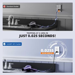 Wall rp GFCI Outlet 20 Amp TR kendinden Test GFI elektrik çıkışı zemin arıza devre duvar plakası ile kesmeler - Product Image 5