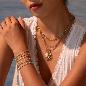 Collar <span class=keywords><strong>de</strong></span> Acero Inoxidable con Diseño <span class=keywords><strong>de</strong></span> Océano para Mujer, Resistente al Agua, con Dije <span class=keywords><strong>de</strong></span> Concha <span class=keywords><strong>de</strong></span> Estrella <span class=keywords><strong>de</strong></span> Mar y Perla, Joyería <span class=keywords><strong>de</strong></span> Playa, Cadenas para Mujer - Product Image 2