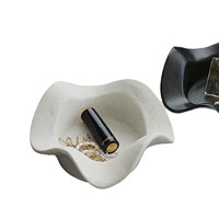 Assiette de rangement en céramique gravée de style INS, luxe léger, nordique, écologique, forme irrégulière, pour bijoux, bagues, clés, articles divers, pour bureau