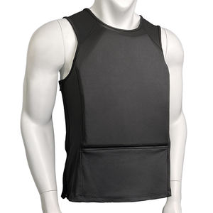 Gilet Tattico Multifunzionale <span class=keywords><strong>IIIA</strong></span> con Protezione Nascosta, Maglietta Protettiva con Piastra Interna in PE/Aramide per Protezione Corporea, Nero e Bianco - Product Image 1
