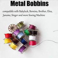 25 bobines à coudre en métal avec boîte de rangement en maille visible pour machines à coudre domestiques Singer Brother, accessoires et outils de bricolage