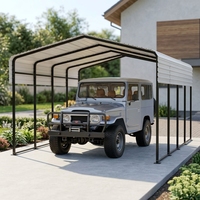 Abri de voiture en acier galvanisé robuste, garage métallique à toit en pente, abri extérieur pour véhicules, auvent portable, usine OEM