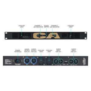 Professionale 2 canali 1u <span class=keywords><strong>CA</strong></span> amplificatore di potenza digitale 500W classe D amplificatore di potenza CA30 classe D ad alte prestazioni per KTV - Product Image 3