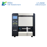 Imprimante RFID UHF Elfday d'occasion pour étiquettes électroniques, codes-barres, transfert thermique, machine à bande de carbone pour étiquettes de bijoux, bande 860~960Mhz
