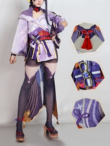 Disfraz de Cosplay de Genshin Impact, Disfraz de General del Trueno, Disfraz de Dios del Trueno, Conjunto Completo de Cosplay para Mujer - Product Image 3