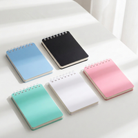 Bloc-notes spirale A7 personnalisé avec couverture imperméable, 4 types de pages intérieures, format de poche, carnet à couverture rabattable pour le bureau et la vie quotidienne