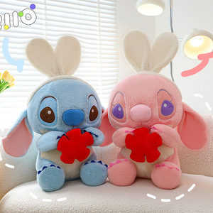 Peluche de Flor Súper Suave Cosido - Muñeco Grande de <span class=keywords><strong>Lilo</strong></span> & Stitch con Relleno de Algodón PP, Lindo Compañero para Abrazar y Almohada - Product Image 1