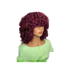 <strong>Wigs</strong> Best Quality <strong>Afro</strong> Kinky Curly Bob <strong>Wig</strong> Short Black Red Gold Synthetic <strong>Wigs</strong> for Black Women - Product Image 5