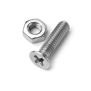Bengu <b>Flat</b> Head Phillips <b>Screw</b> And Hex Nut Set M5 Metric Standard Grade 4.8 Sink Head With Nuts For General Use - Product Image 5