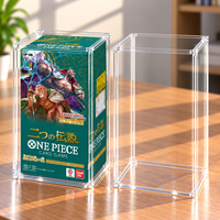 Boîte de présentation en acrylique avec couvercle magnétique pour le jeu de cartes One Piece OP-08 Two Legends Booster Box, épaisseur 5 mm, étanche à l'eau et à la poussière