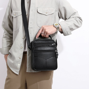 Bolso de Hombro de Cuero Genuino para Hombre 2026 - Bandolera Versátil para Negocios y Viajes Casuales para el Trabajo - Product Image 1